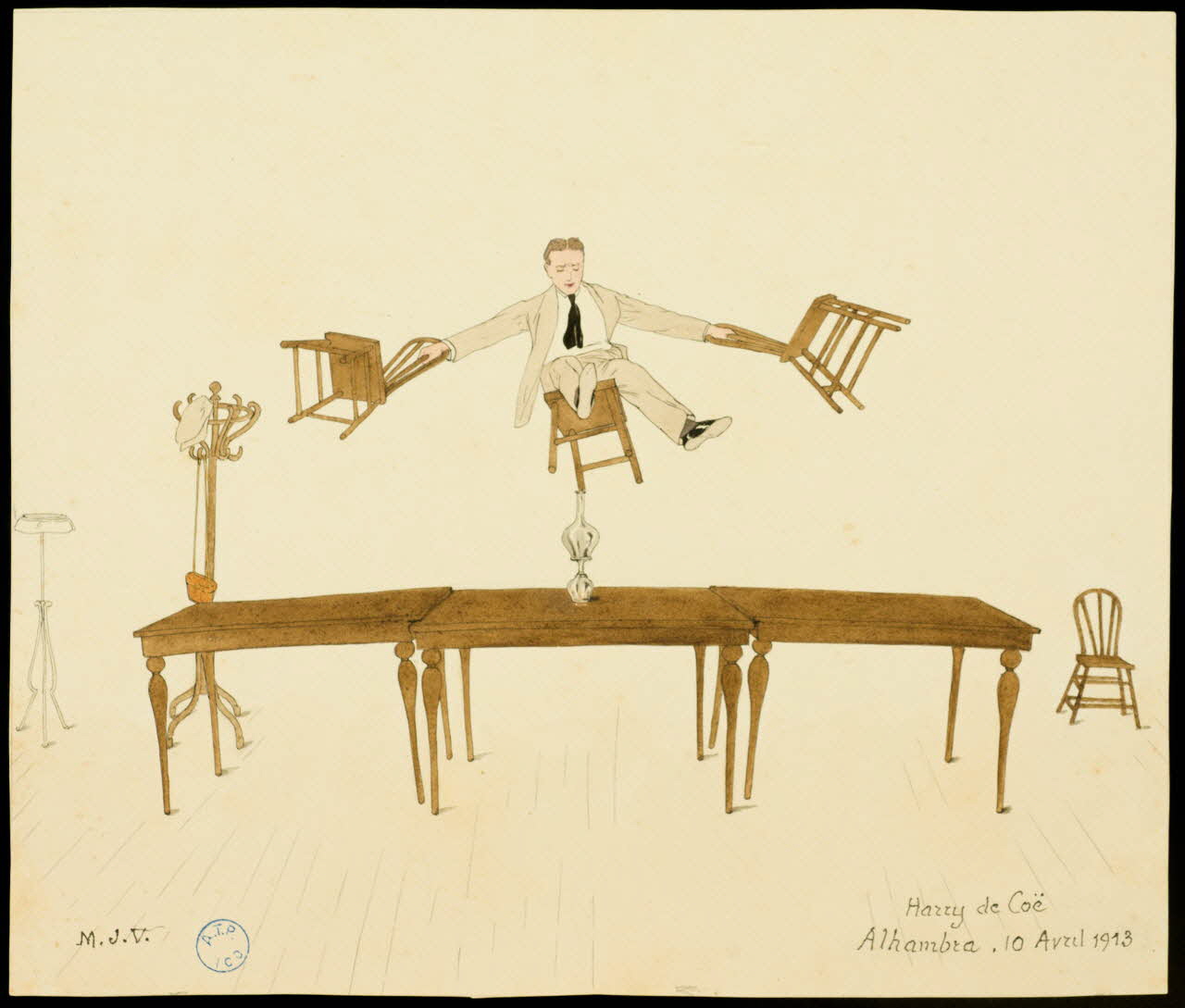 partie d'un ensemble de dessins Harry de Coë 1968.102.1284.2 Photo Mucem