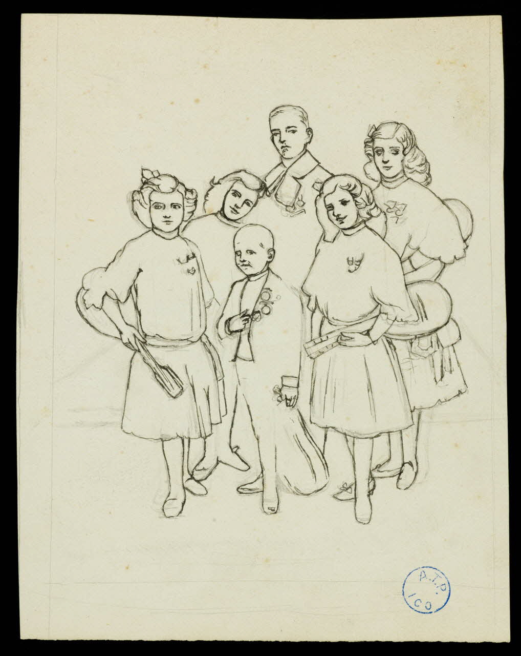 partie d'un ensemble de dessins les Colbergs 1968.102.1286.4 Photo Mucem