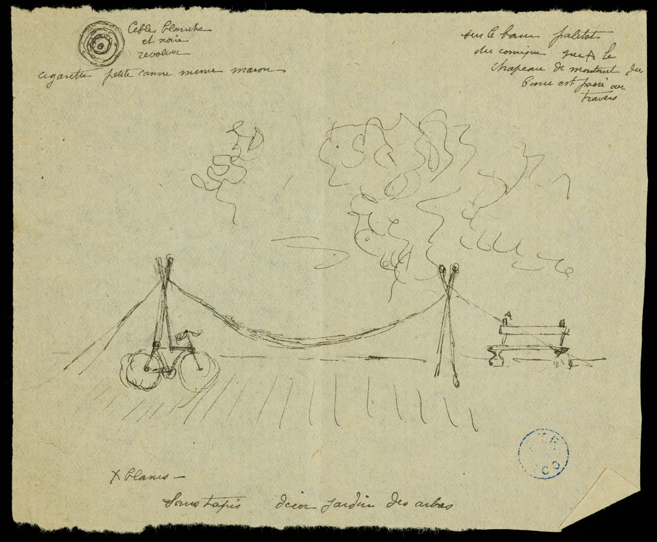 partie d'un ensemble de dessins Décor de scène 1968.102.1290.3 Photo Mucem