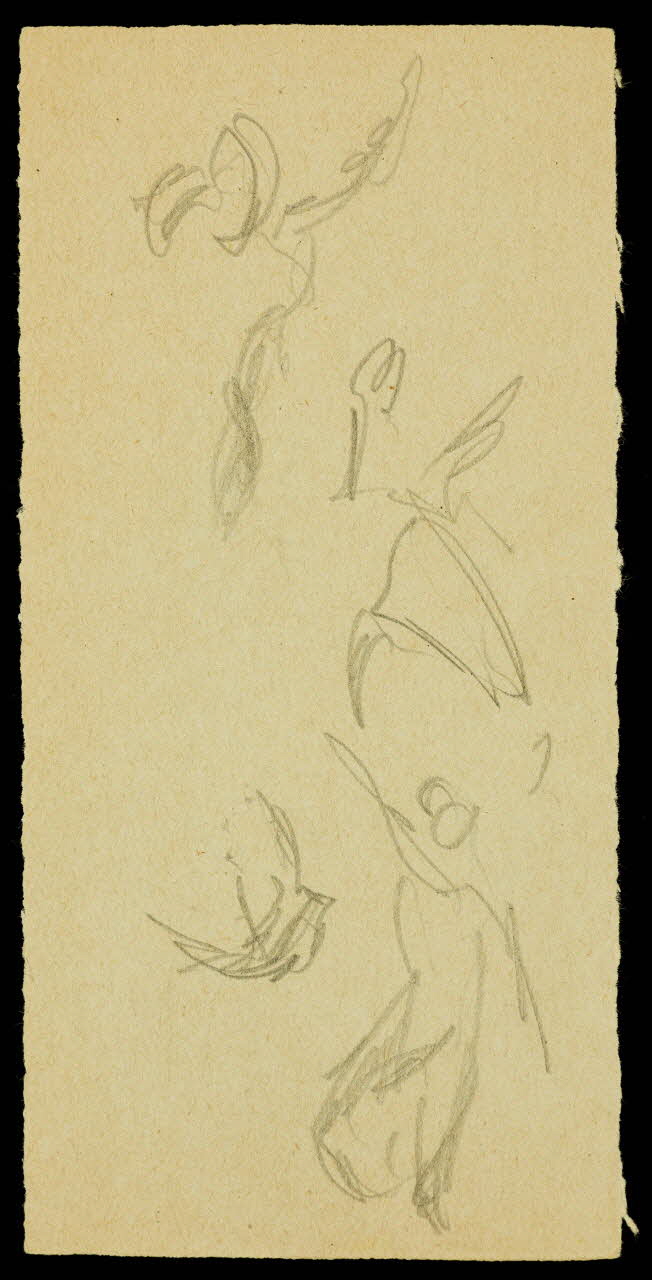 partie d'un ensemble de dessins Esquisse de figures en mouvement 1968.102.1296.30 Photo Mucem