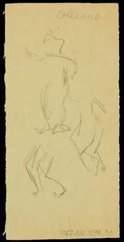 partie d'un ensemble de dessins Esquisse de figures en mouvement 1968.102.1296.30 Photo Mucem