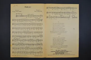 G.M.R. ; Georges Millandy ; René Mercier ; Labbé chanson petit format 1919 1966.148.12 Photo Mucem