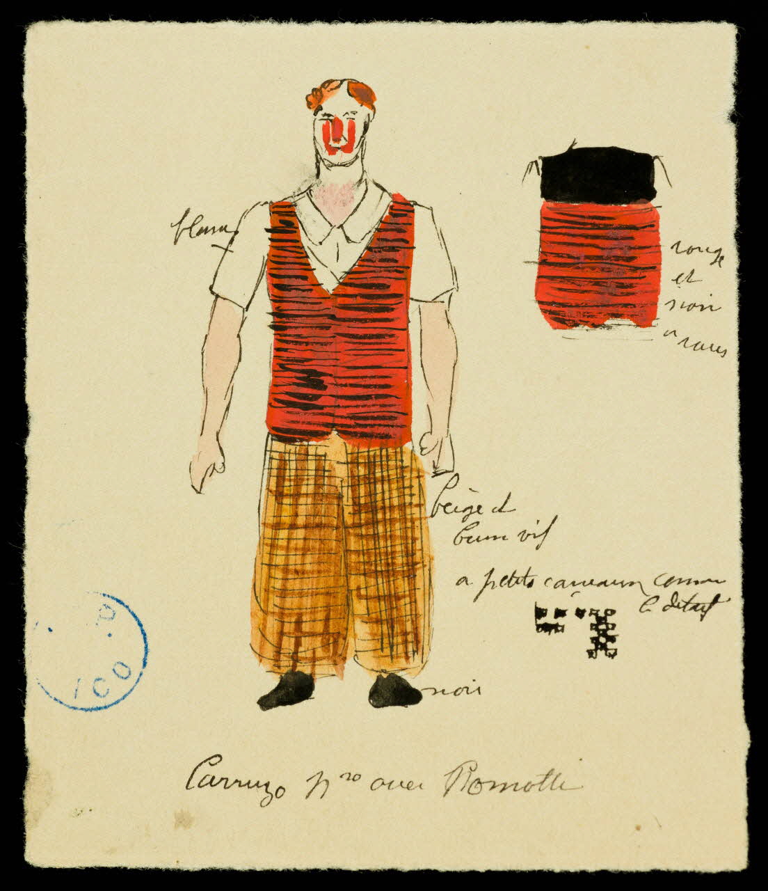 partie d'un ensemble de dessins Carruzo N° avec Romotti 1968.102.1309 Photo Mucem