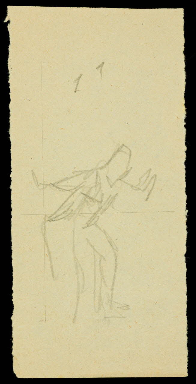 partie d'un ensemble de dessins Esquisse de Clown 1968.102.1321.9 Photo Mucem