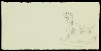 partie d'un ensemble de dessins Cheval à bascule 1968.102.1326.3  Photo Mucem