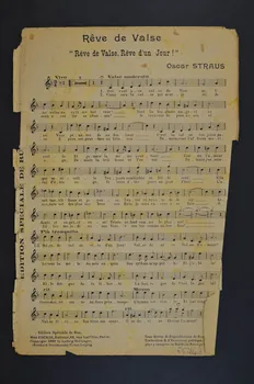 Oscar Straus ; Éditions Max Eschig chanson petit format 1907 1966.148.15  Photo Mucem