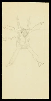 partie d'un ensemble de dessins Esquisse d'acrobate 1968.102.1347.3 Photo Mucem