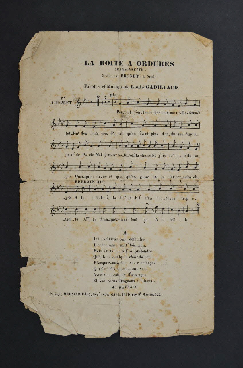 partition de musique petit format 1965.150.53 Photo Mucem