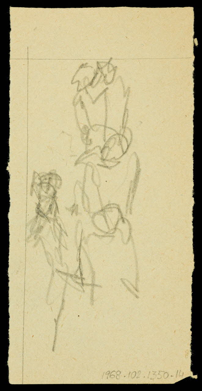 partie d'un ensemble de dessins Esquisse d'acrobate 1968.102.1350.14 Photo Mucem