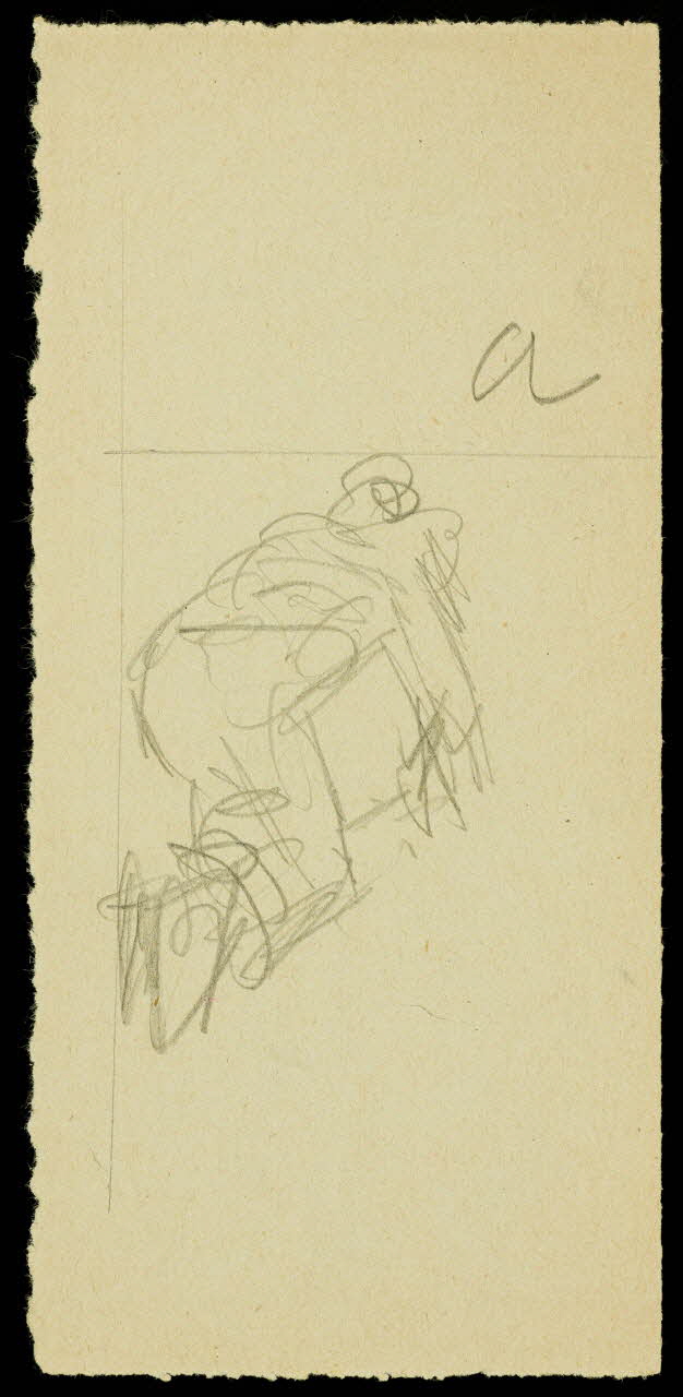 partie d'un ensemble de dessins Esquisse de personnage à quatre pattes 1968.102.1350.5 Photo Mucem
