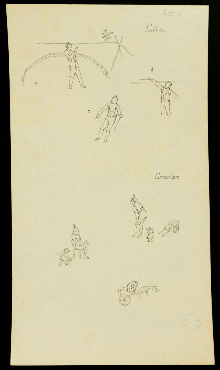 partie d'un ensemble de dessins Fathou  Craston 1968.102.1358 Photo Mucem