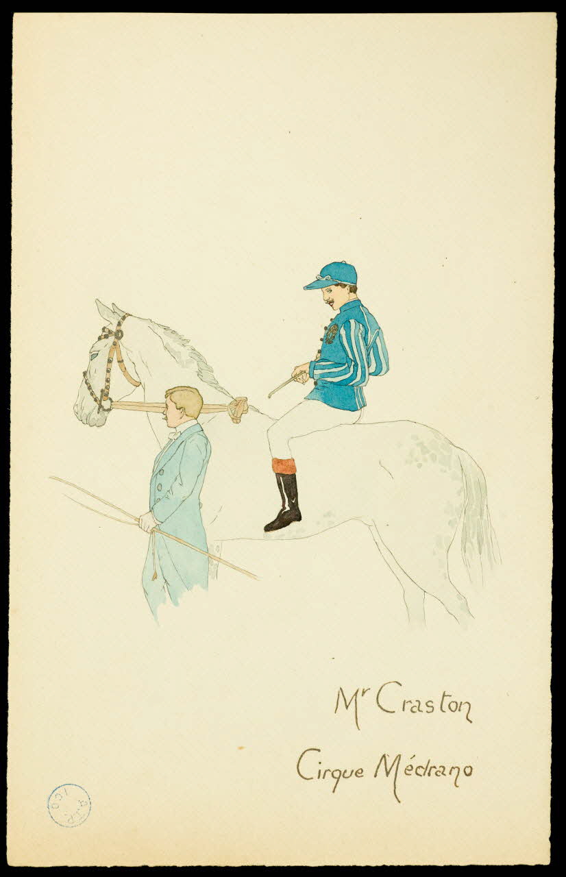 partie d'un ensemble de dessins Mr Craston  Cirque Médrano 1968.102.1365.1 Photo Mucem