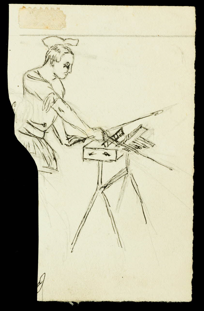 partie d'un ensemble de dessins Homme jouant du xylophone 1968.102.1369.3 Photo Mucem