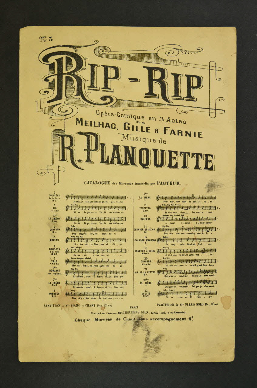 partition de musique petit format 1965.150.54 Photo Mucem