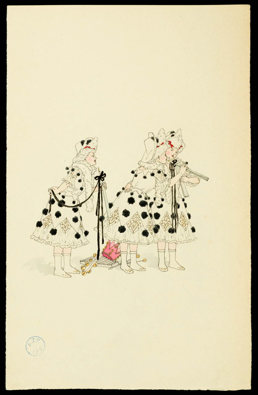 partie d'un ensemble de dessins Femmes musiciennes 1968.102.1371.5 Photo Mucem