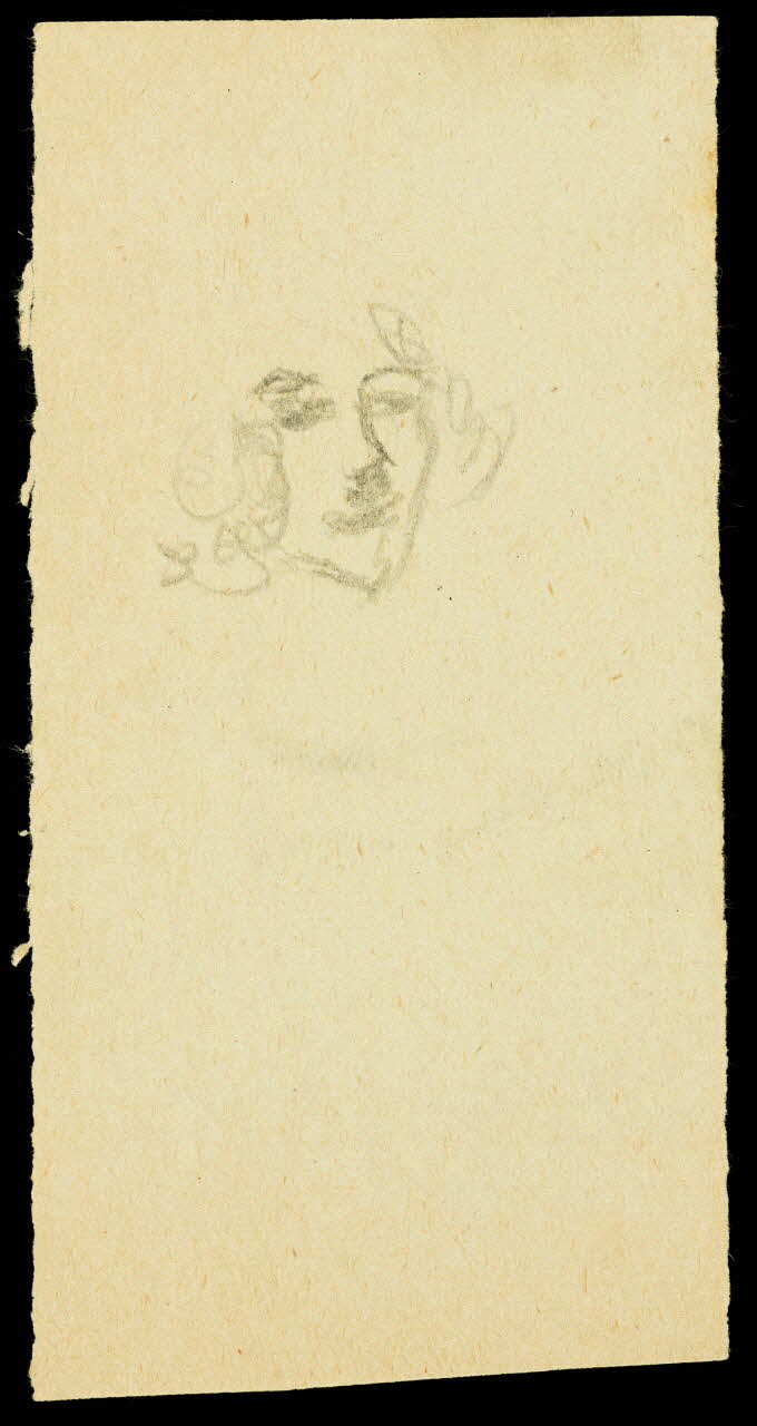 partie d'un ensemble de dessins Esquisse de visage 1968.102.1377.8 Photo Mucem