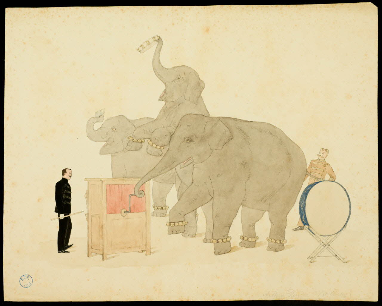 partie d'un ensemble de dessins Arthur Pinder (et Curley) 1968.102.1396.10 Photo Mucem