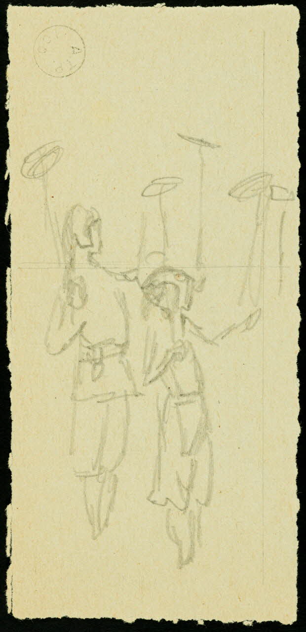 partie d'un ensemble de dessins Silhouettes jonglant 1968.102.1403.7 Photo Mucem