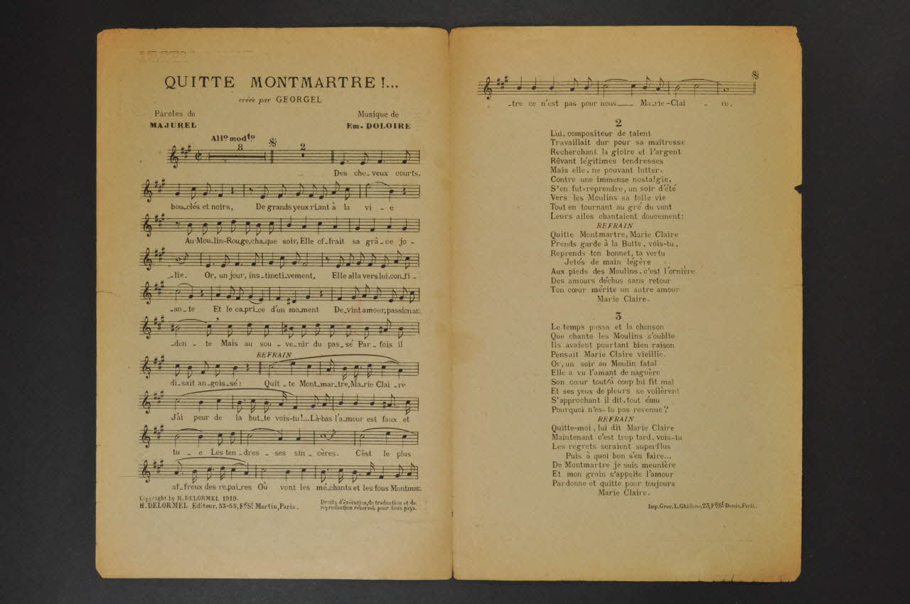partition de musique petit format 1965.150.61 Photo Mucem