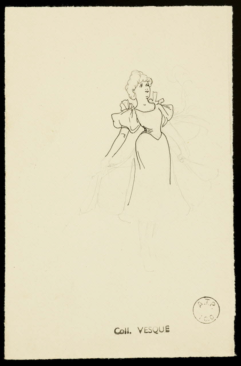 partie d'un ensemble de dessins Danseuse en costume de scène 1968.102.1423.17 Photo Mucem