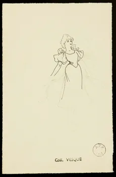 partie d'un ensemble de dessins Danseuse en costume de scène 1968.102.1423.17 Photo Mucem