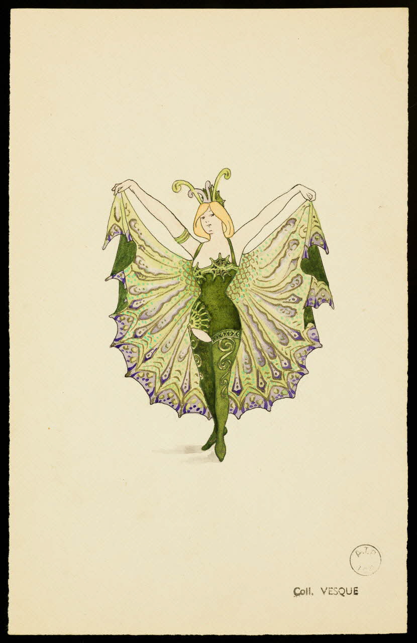 partie d'un ensemble de dessins Danseuse en costume de scène 1968.102.1423.21 Photo Mucem