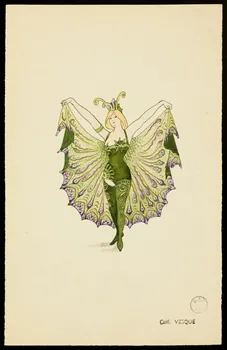 partie d'un ensemble de dessins Danseuse en costume de scène 1968.102.1423.21  Photo Mucem