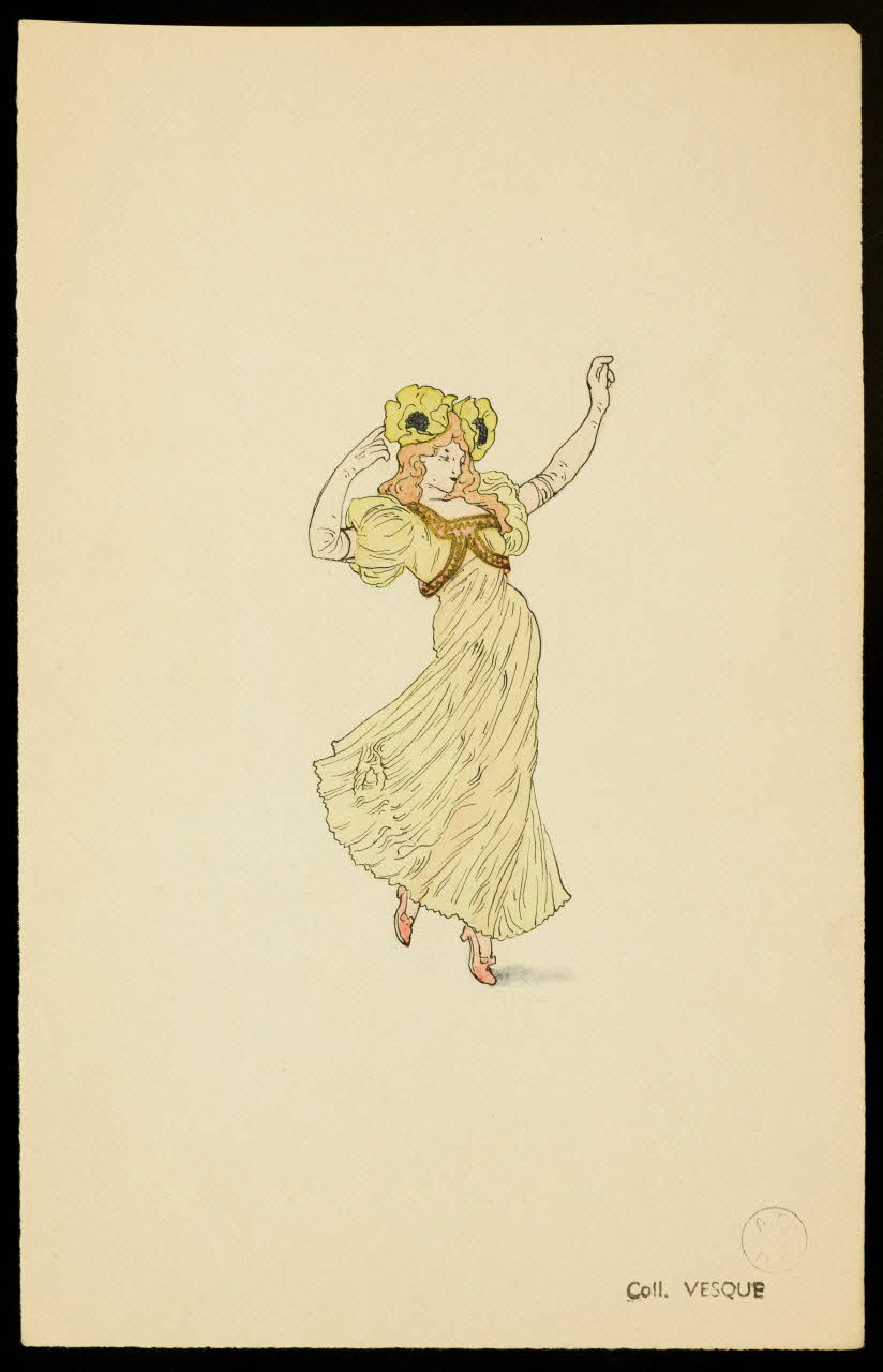 partie d'un ensemble de dessins Danseuse en costume de scène 1968.102.1423.23 Photo Mucem