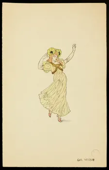 partie d'un ensemble de dessins Danseuse en costume de scène 1968.102.1423.23  Photo Mucem