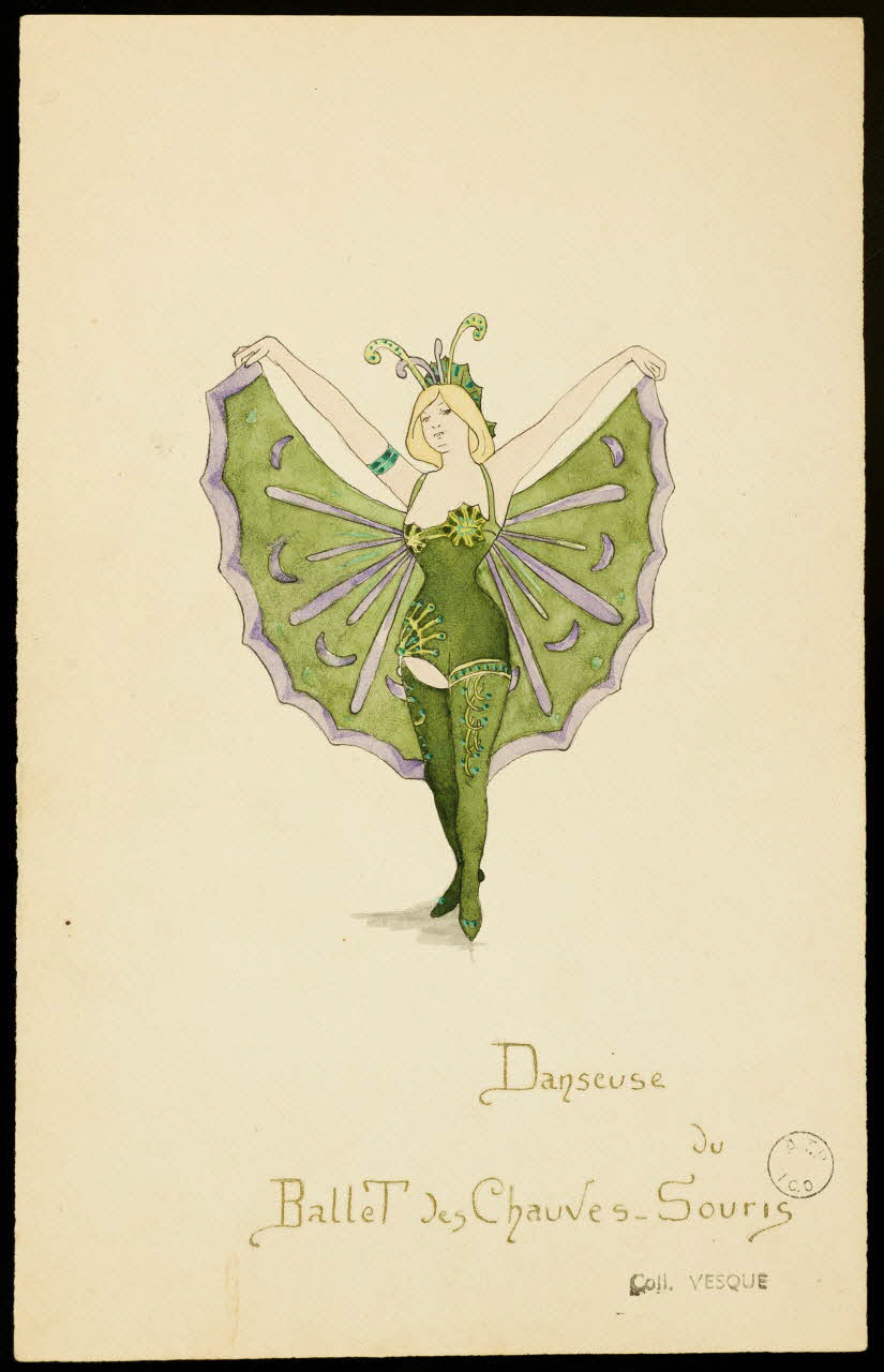 partie d'un ensemble de dessins Danseuse  du  Ballet des Chauves-Souris 1968.102.1423.24 Photo Mucem