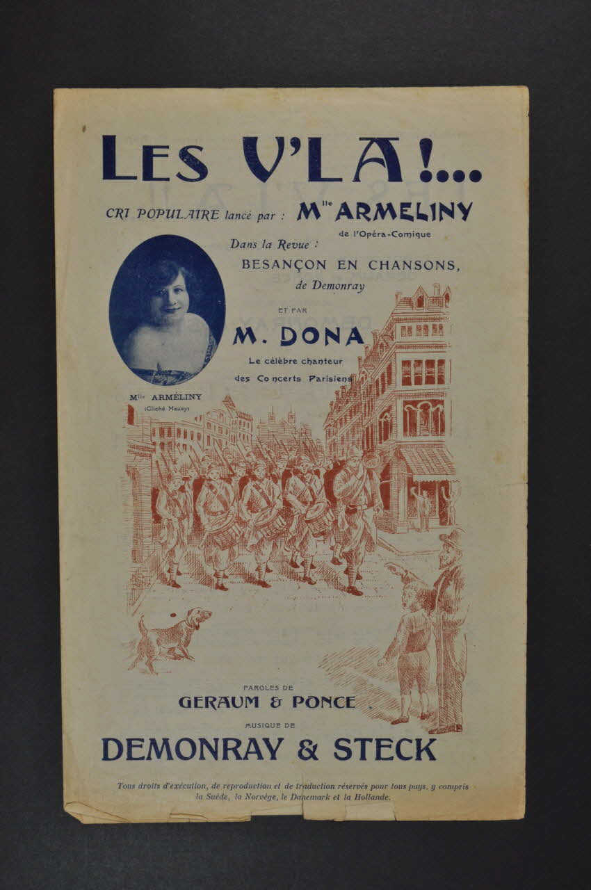 Ponce ; Geraum ; Demonray ; Steck ; Dona ; Armeliny chanson petit format 1918 1966.148.27 Photo Mucem