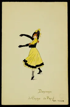 partie d'un ensemble de dessins Danseuse  du Casino de Paris 1968.102.1423.26  Photo Mucem