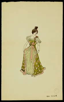partie d'un ensemble de dessins Femme en robe 1968.102.1423.27 Photo Mucem