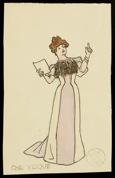 partie d'un ensemble de dessins Chanteuse 1968.102.1423.3 Photo Mucem