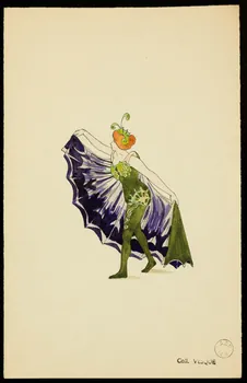 partie d'un ensemble de dessins Femme en costume de scène 1968.102.1423.34  Photo Mucem