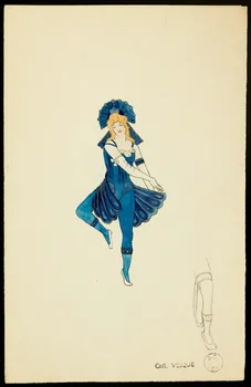 partie d'un ensemble de dessins Danseuse en costume de scène 1968.102.1423.35  Photo Mucem
