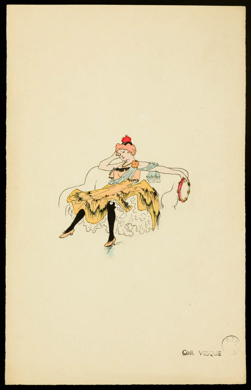 partie d'un ensemble de dessins Danseuse assoupie 1968.102.1423.36 Photo Mucem