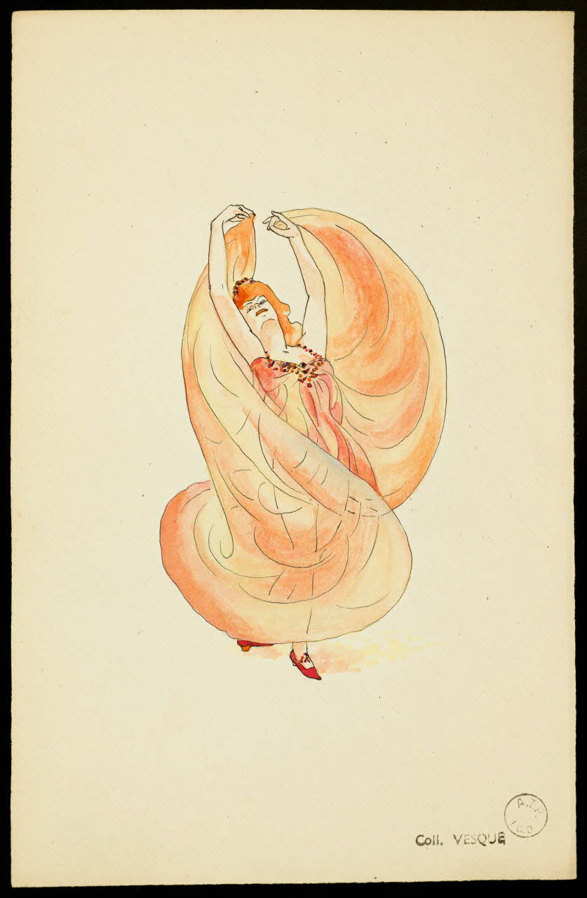 partie d'un ensemble de dessins Danseuse 1968.102.1423.38 Photo Mucem