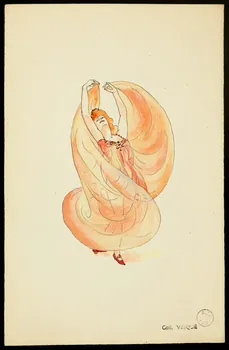 partie d'un ensemble de dessins Danseuse 1968.102.1423.38  Photo Mucem
