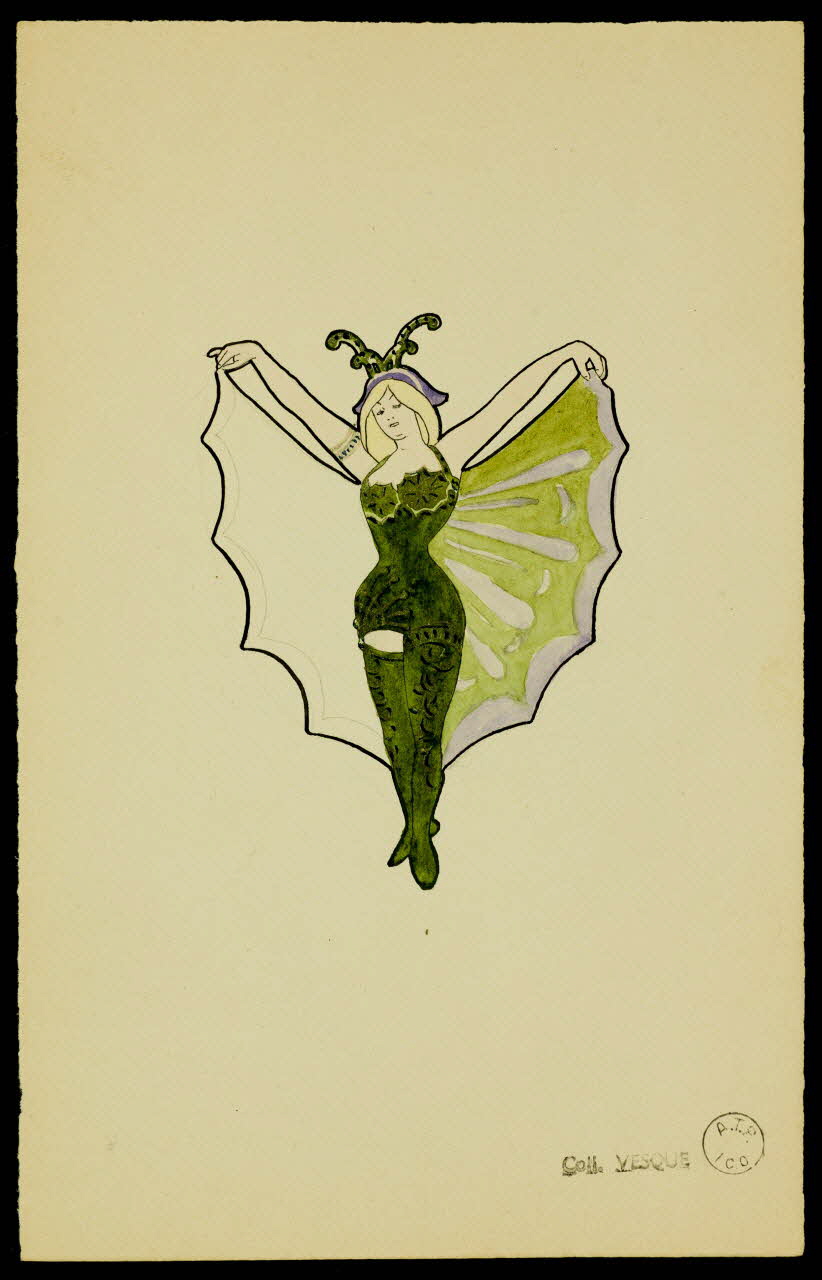 partie d'un ensemble de dessins Danseuse portant un costume en forme de papillon 1968.102.1423.43 Photo Mucem