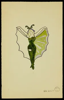 partie d'un ensemble de dessins Danseuse portant un costume en forme de papillon 1968.102.1423.43 Photo Mucem