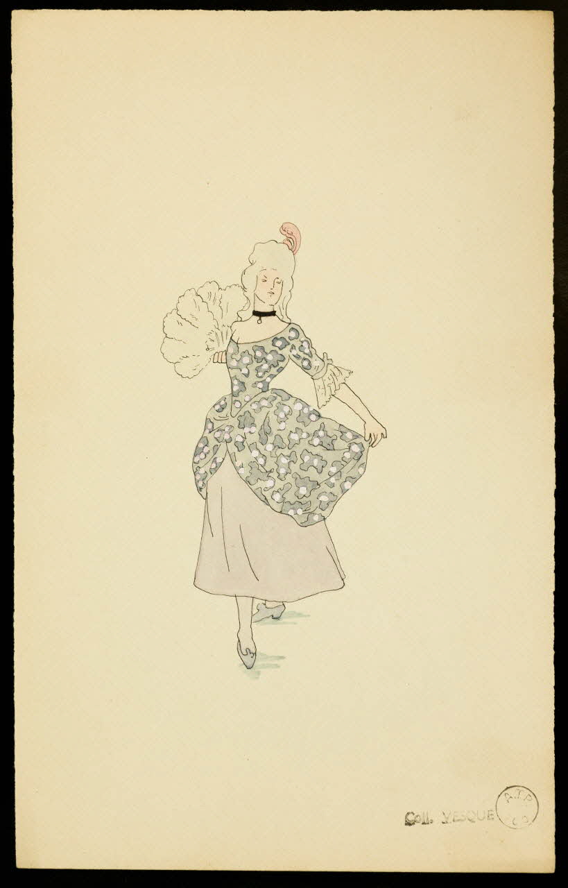 partie d'un ensemble de dessins Danseuse en costume de scène 1968.102.1423.51 Photo Mucem