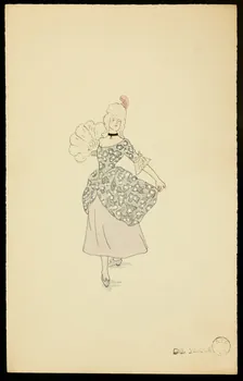 partie d'un ensemble de dessins Danseuse en costume de scène 1968.102.1423.51 Photo Mucem