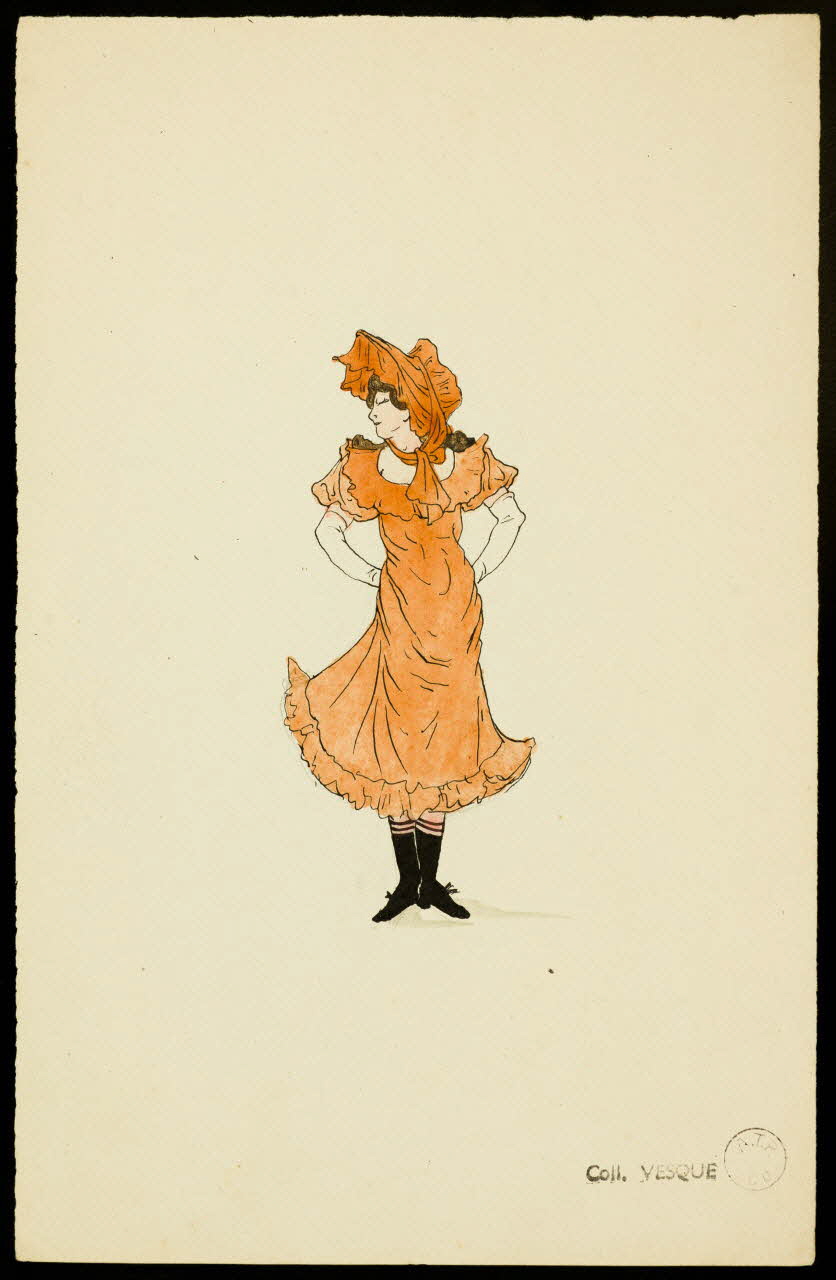 partie d'un ensemble de dessins Danseuse 1968.102.1423.52 Photo Mucem