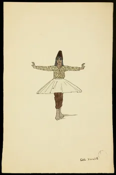 partie d'un ensemble de dessins Danseur oriental 1968.102.1423.54 Photo Mucem