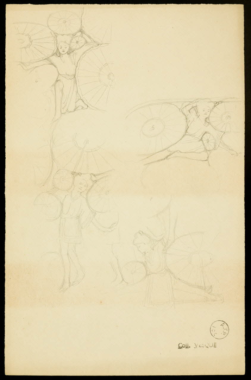 partie d'un ensemble de dessins Danseuses 1968.102.1423.57 Photo Mucem