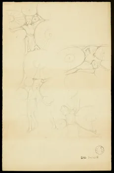 partie d'un ensemble de dessins Danseuses 1968.102.1423.57 Photo Mucem