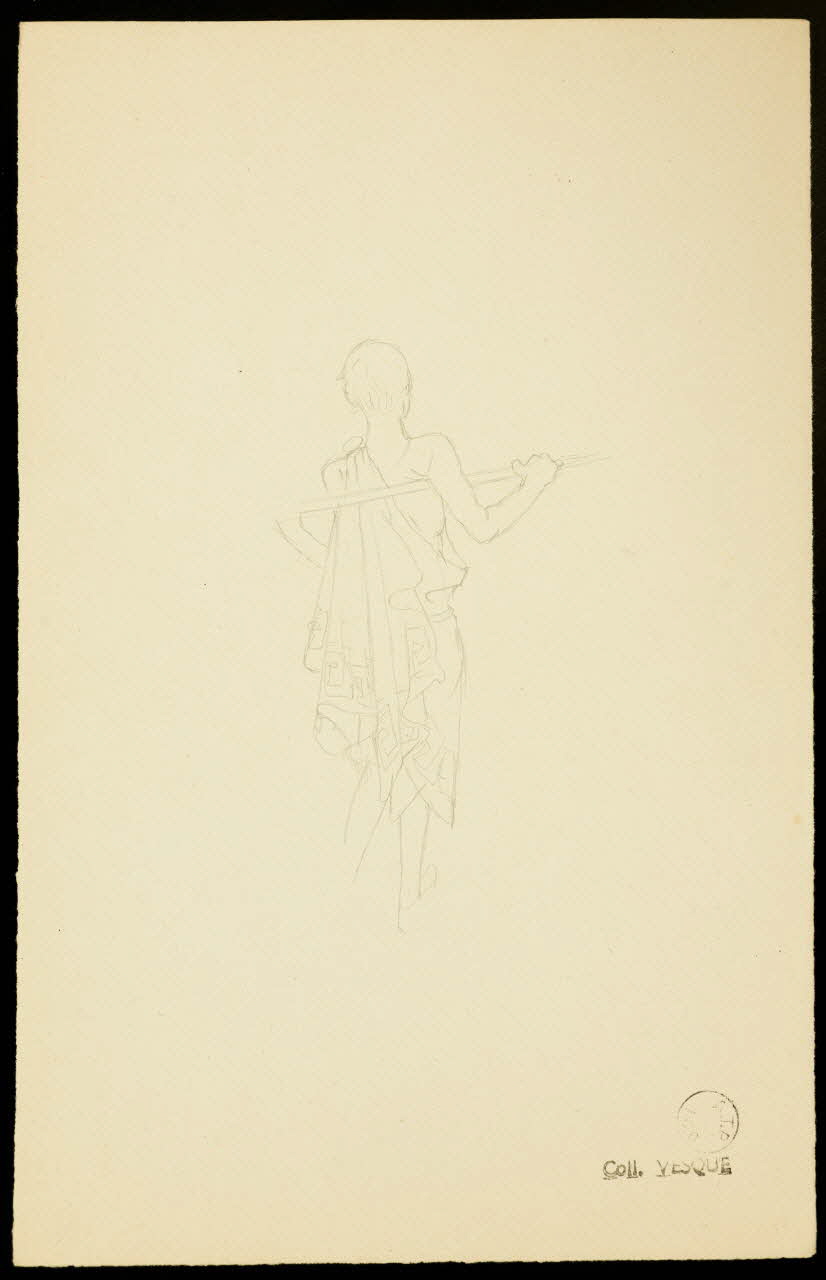 partie d'un ensemble de dessins Danseuse de dos 1968.102.1423.59 Photo Mucem