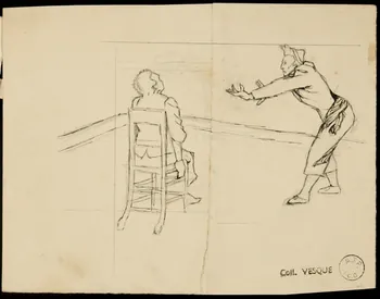 partie d'un ensemble de dessins Deux clowns 1968.102.1434.3 Photo Mucem