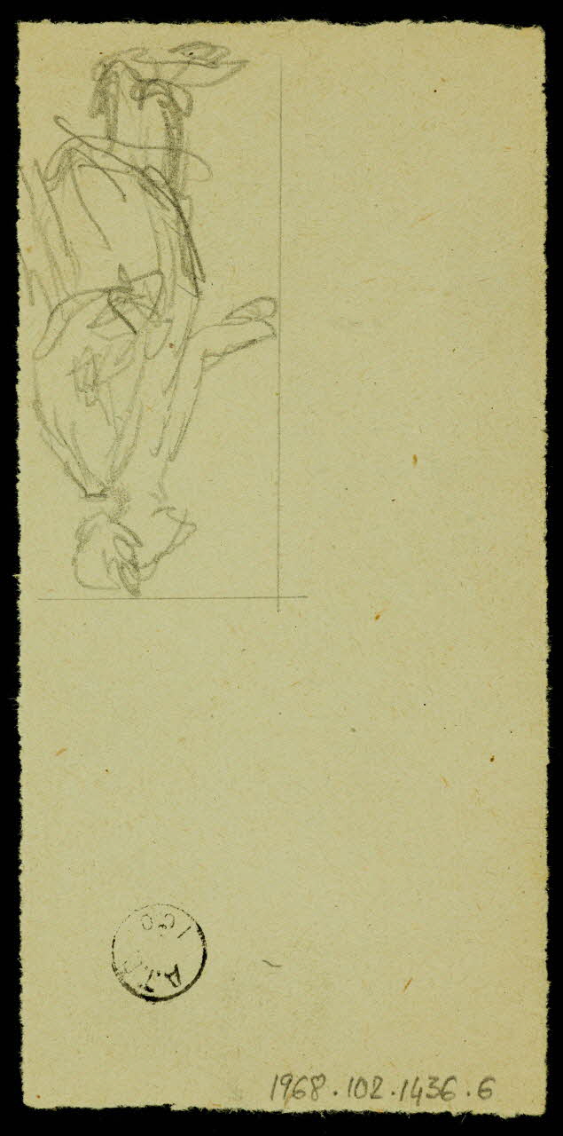 partie d'un ensemble de dessins Personnage 1968.102.1436.6 Photo Mucem